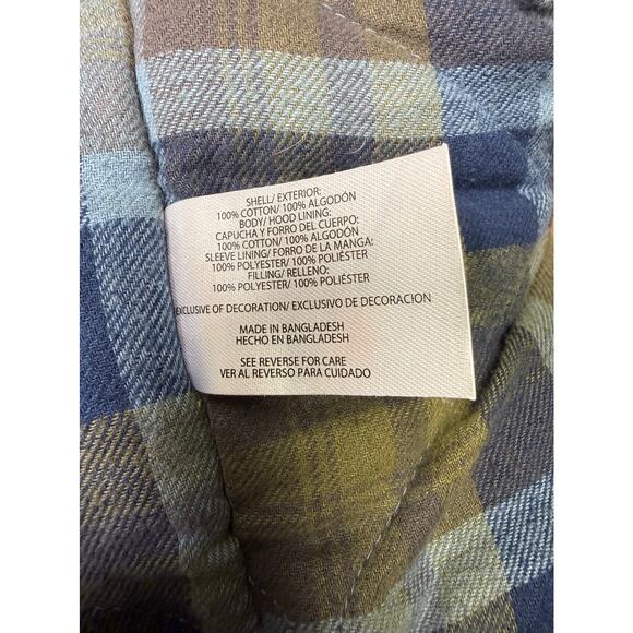 Woolrich  jacket flannel lined Hooded Canvas  Men’s size XL Full Zipper - Picture 7 of 10